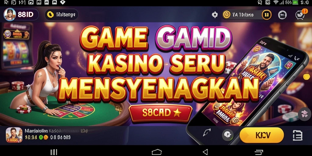 Screenshot menunjukkan gameplay seru di aplikasi Kasino 88ID.