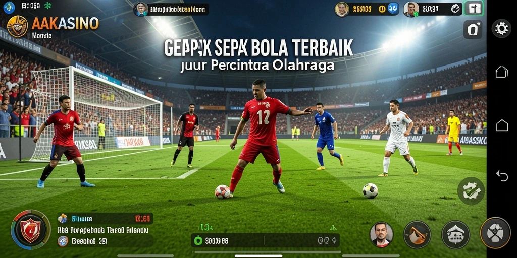Tampilan gameplay seru dari AAKASINO yang menampilkan aksi sepak bola.