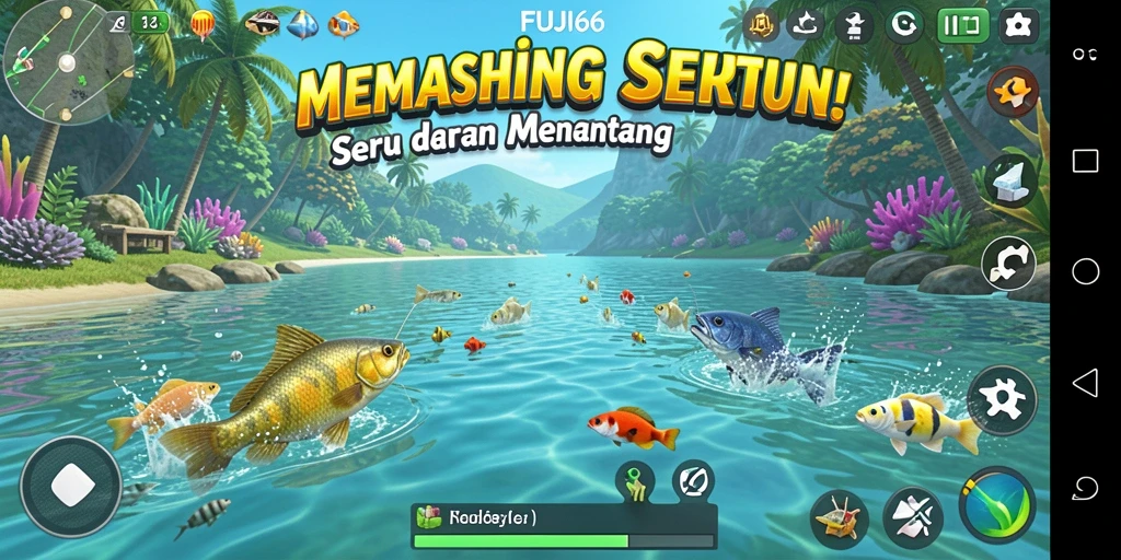 Tampilan gameplay FUJI66 dengan suasana memancing yang seru dan menyenangkan.