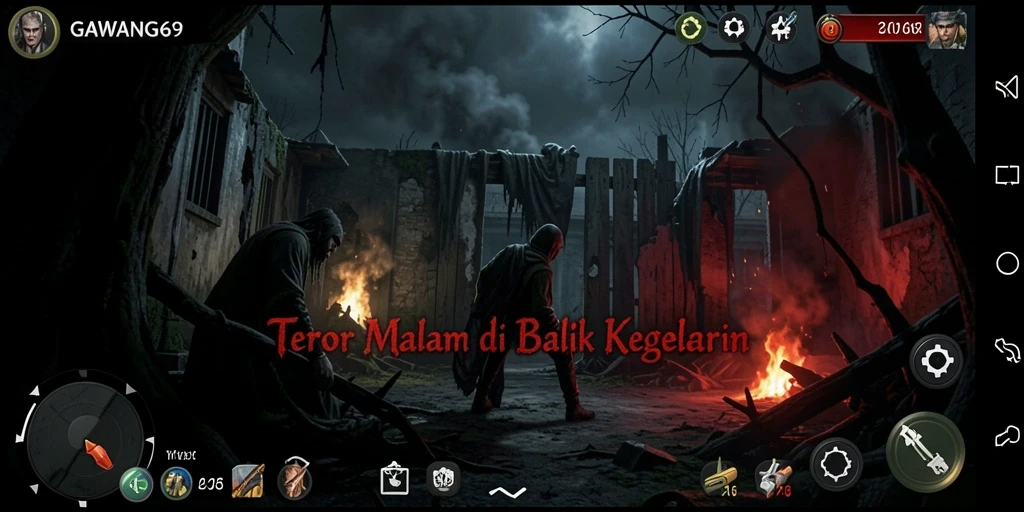 Screenshot menampilkan momen intens dalam gameplay Horror.