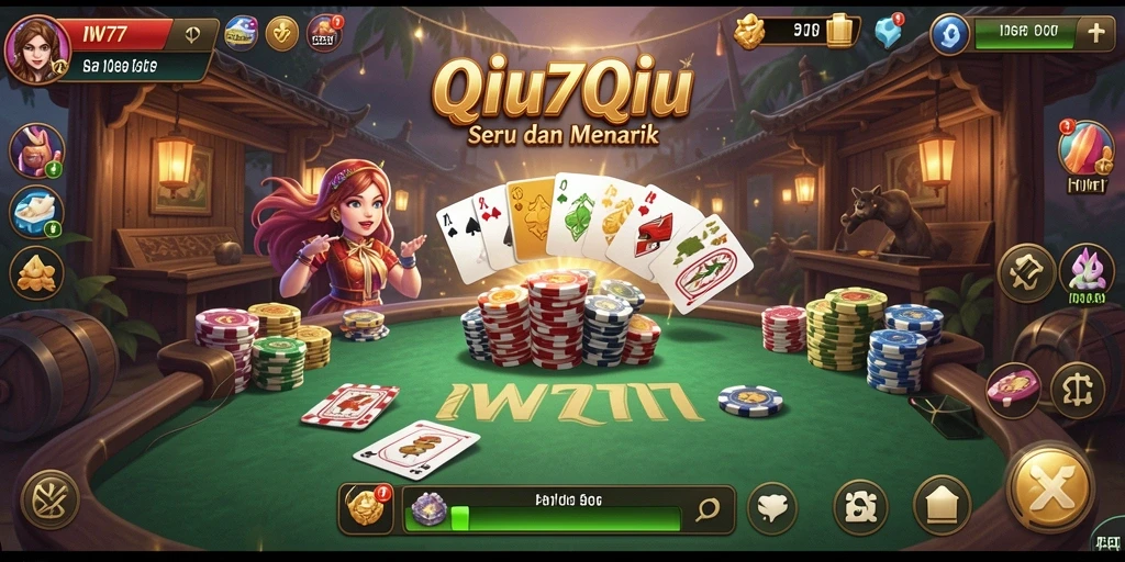 Tampilan gameplay QiuQiu yang mendebarkan di IW777.