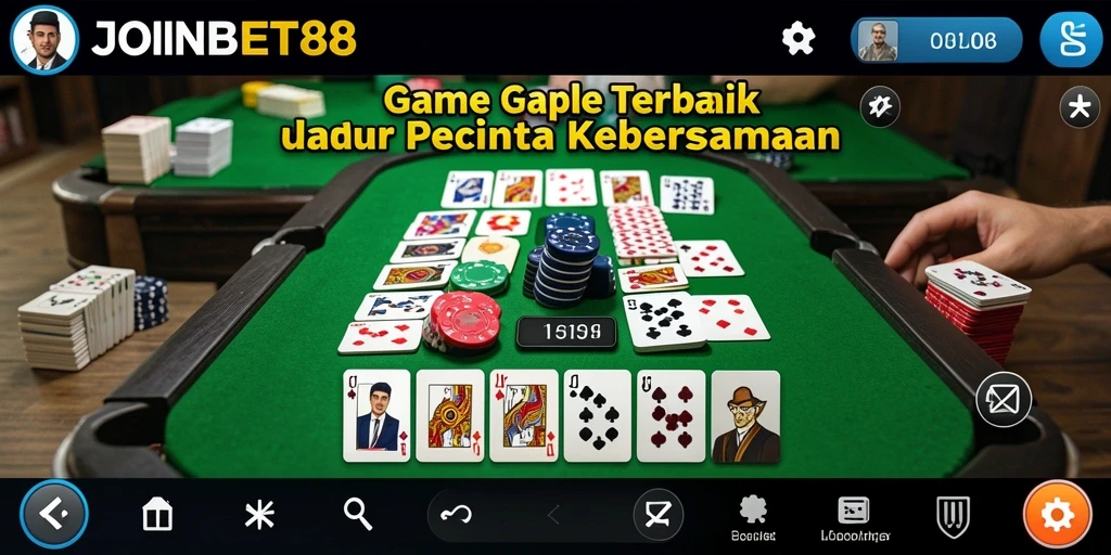 Tampilan gameplay Gaple yang menarik dan seru.