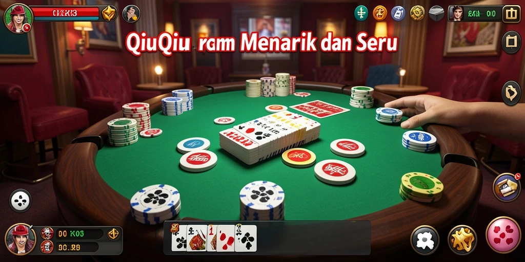 Tampilan gameplay seru K3K3 dengan kartu QiuQiu.