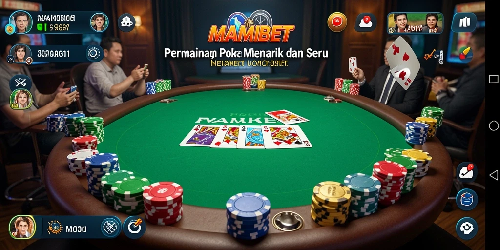 Tampilan gameplay seru di MAMIBET saat bermain poker.