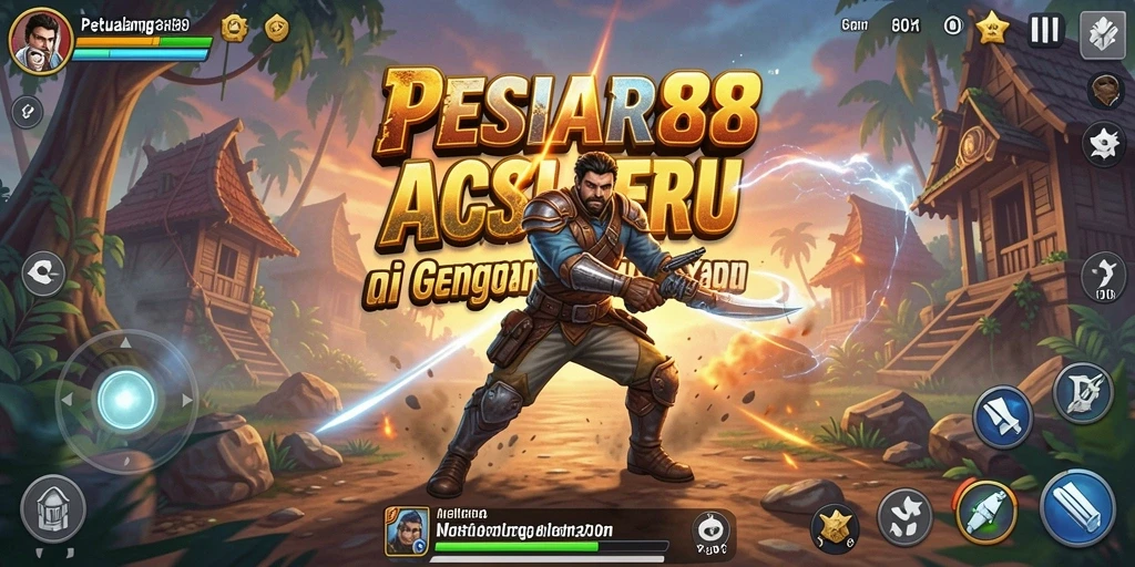 Screenshot PESIAR88 menampilkan pertarungan aksi yang intens.
